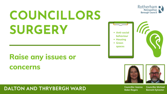 Graphic advertising Councillors surgeries 