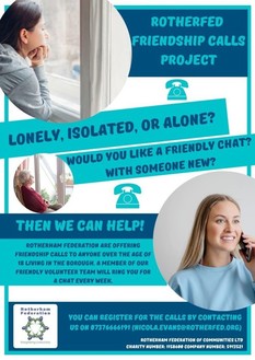 Rotherfed friendship calls flyer new