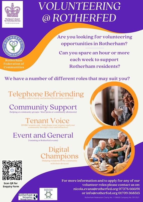 Rotherfed volunteering poster