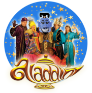 Image promoting the Aladdin children's pantomime  