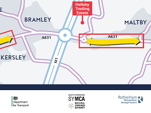 Map of Maltby bus corridor