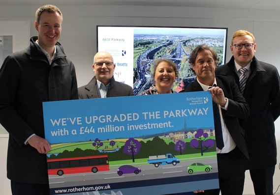 	Representatives from the Council, Balfour Beatty and contractors at the opening event