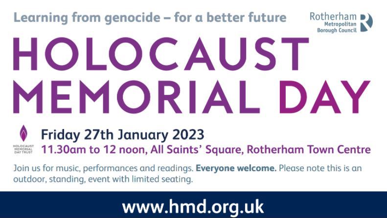 Graphic design to note Holocaust Memorial Day