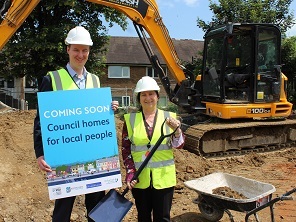 Leader of Rotherham Council, Councillor Chris Read together with Dalton and Thrybergh Ward Member, Councillor Joanne Baker-Rogers.