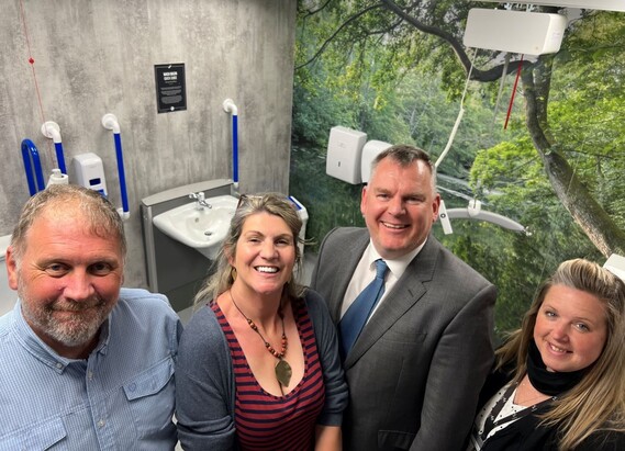 Council representatives and Magna staff inside the new room