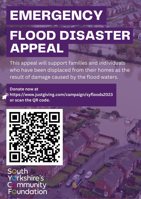 SY Floods JustGiving Poster