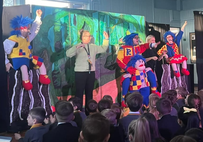 children at a school pantomime