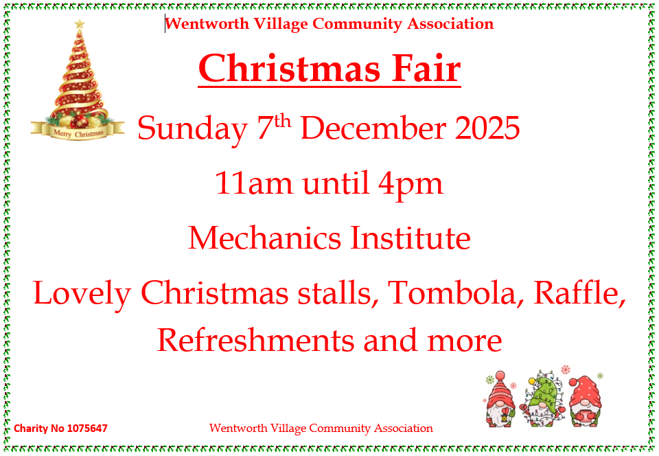 Wentworth Village Christmas Fair Poster