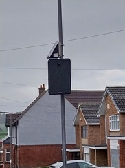 digital speed sign on lampost
