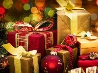 Photograph of Christmas presents wrapped up