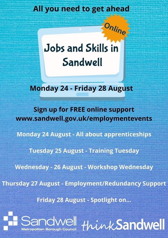 Jobs and Skills in Sandwell event poster