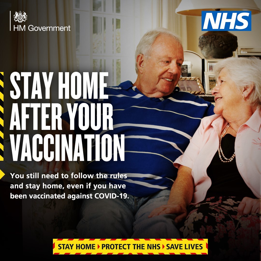 Stay home after your vaccination