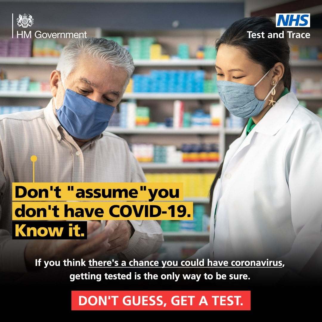 Don't assume you don't have Covid-19, get a test