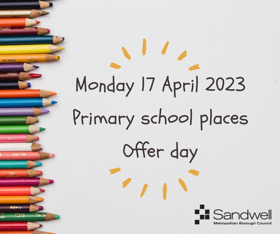 Primary School Places Offer day - Monday 17 April 2023