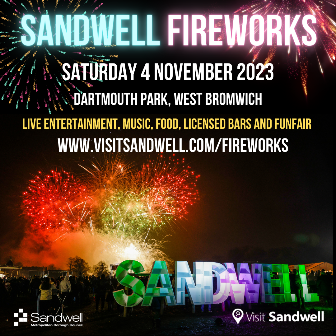 Sandwell Fireworks - Saturday 4 November at Dartmouth Park, West Brom