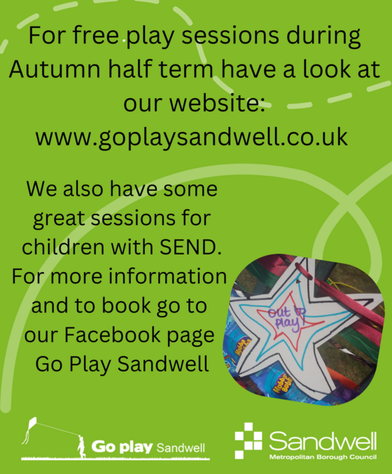 Go Play Sandwell - free play sessions available during half-term