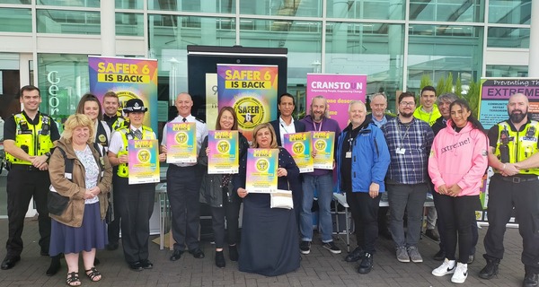 Safer 6 campaign launch photo with partners at Asda Great Bridge