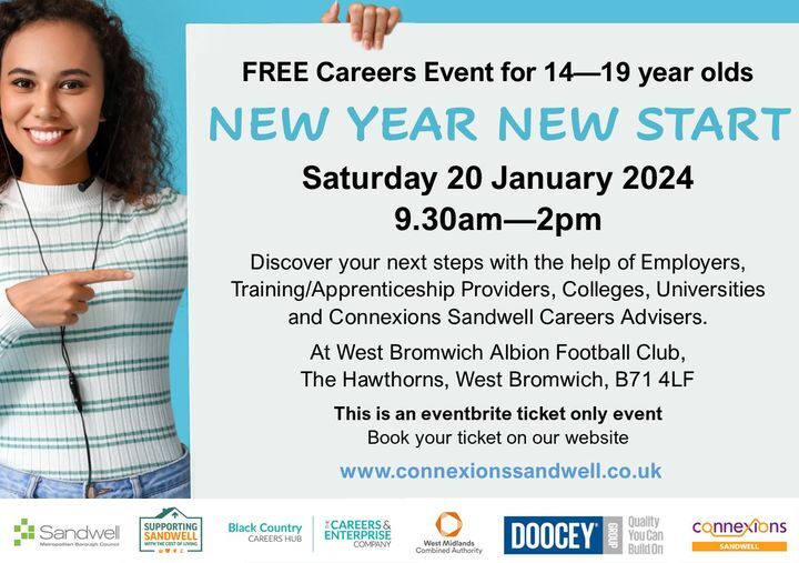 New Year New Start - Connexions Sandwell - Sat 20 Jan