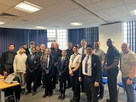West Midlands Police officers and young people who took part in this takeover challenge.