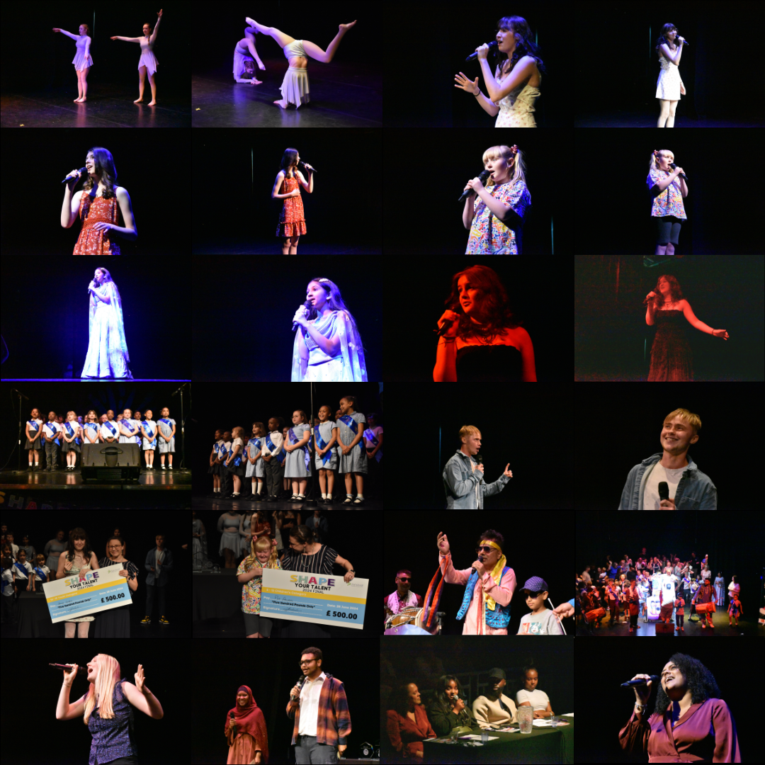 A collage of photographs from the SHAPE Your Talent 2024 Final.