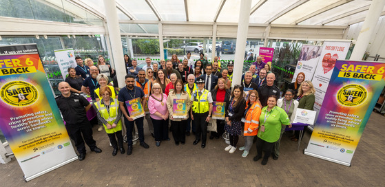 Safer Sandwell Partnership partners at the Safer 6 campaign launch at Asda Oldbury in June 2025