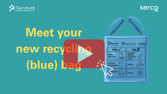Recycling blue bag video