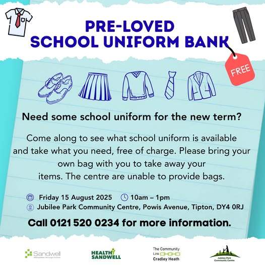 Pre-loved uniform available for new school year