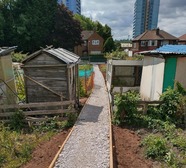 Improved footpath at Kenrick Park Allotments