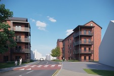 Artist impression of new council homes in Union Street, Tipton