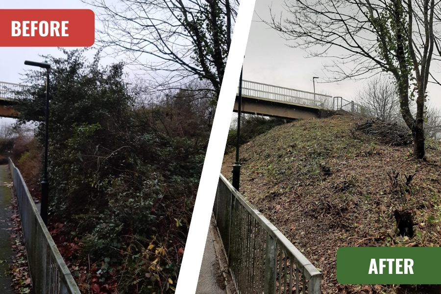 West Bromwich Street car park steps in Oldbury