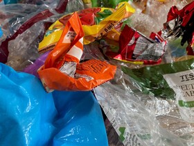 A selection of soft plastic food wrappers