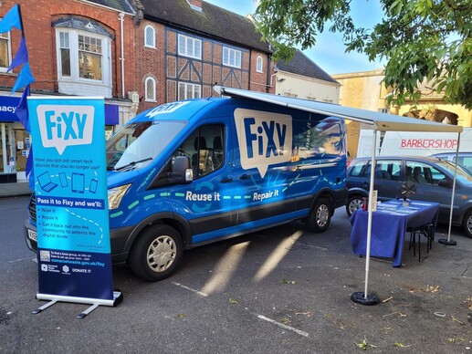 Fixy van in a Somerset village