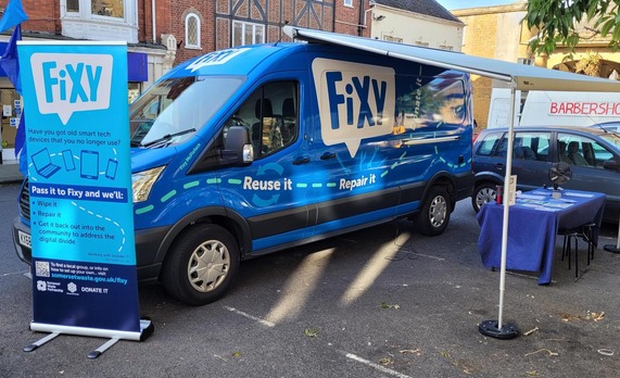 Fixy van in a Somerset village