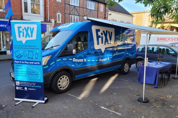 Fixy van in a Somerset village