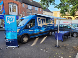 IMage of fixy van and exhibition stand