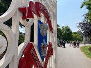 The view of Vivary Park in Taunton from the main gates