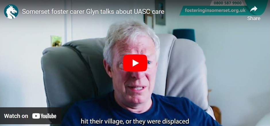 Somerset foster carer Glyn talks about UASC care video thumbnail