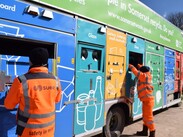 Recycling crews loading a lorry