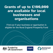 Graphic notifying grants of up to £100,000 are available to businesses and organisations