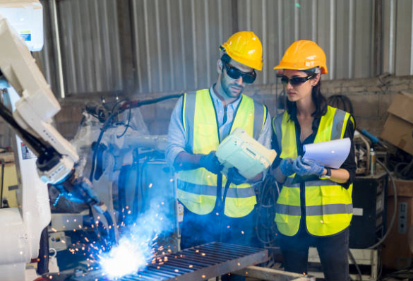 image of two people welding