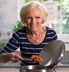 Celebrity chef Mary Berry making chutney