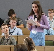 MYP, Ellie, speaks at the annual conference