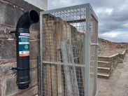 New recycling bin for fishing line and hooks at Watchet Harbour