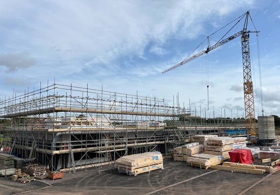 The new Orchard Grove school being built