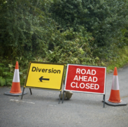 Generic road closed sign