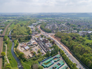 Aerial image of Creech Castle.