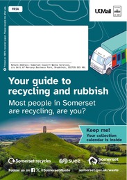 Example front cover of service guide for waste collection.