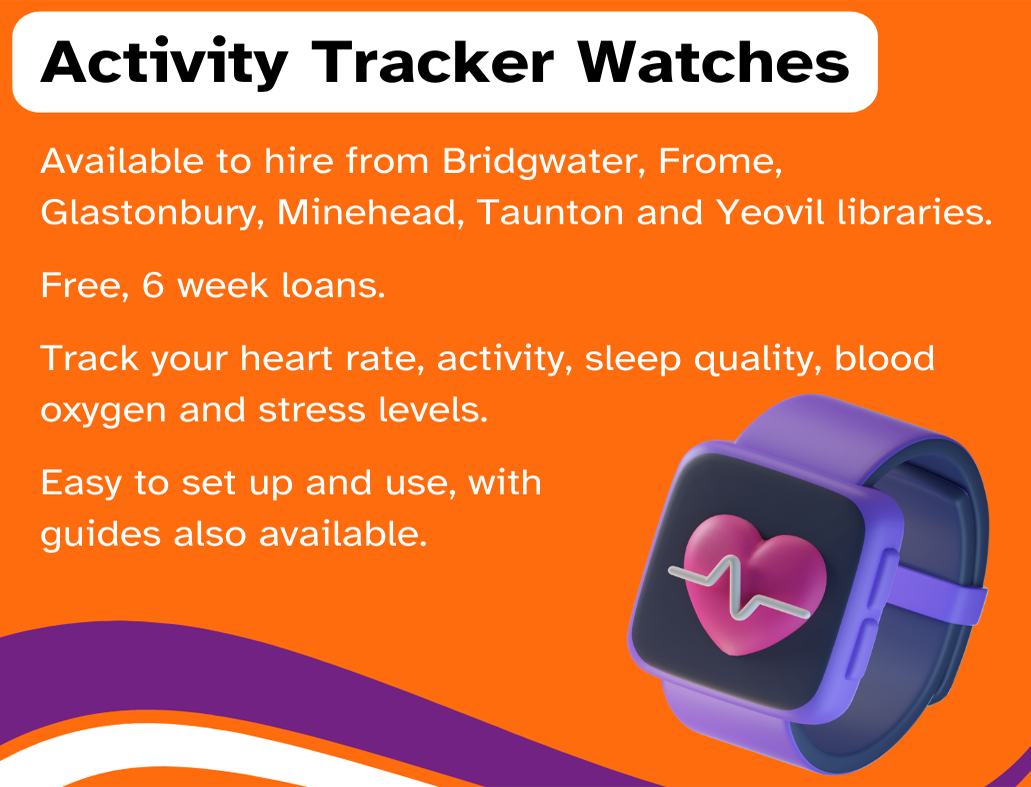 Digital illustration of a fitness tracker, captioned 'Activity Tracker Watches'.