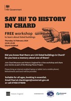 Chard Museum workshop poster.