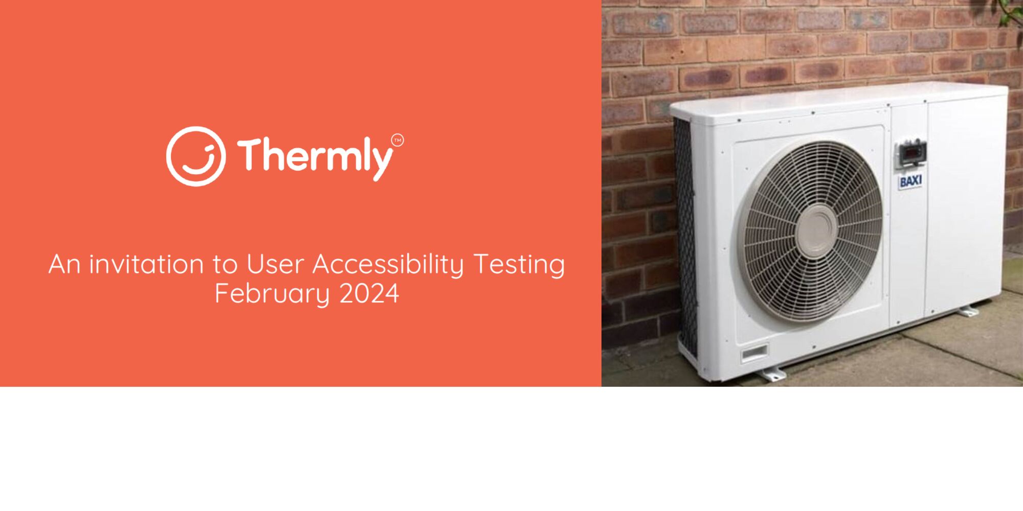 Thermly logo and an image of an air source heat pump